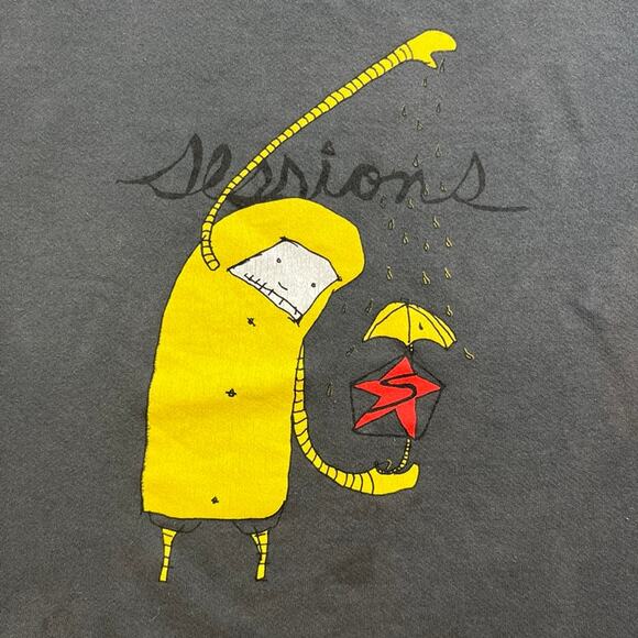 Vintage Skateboard Sweatshirt Adult Large Gray Snowboard Art TJ Schneider 90s - Picture 3 of 15